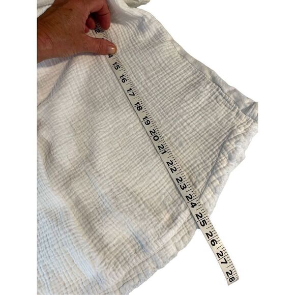 Marled white long sleeve quilted cotton top - M - Picture 5 of 7